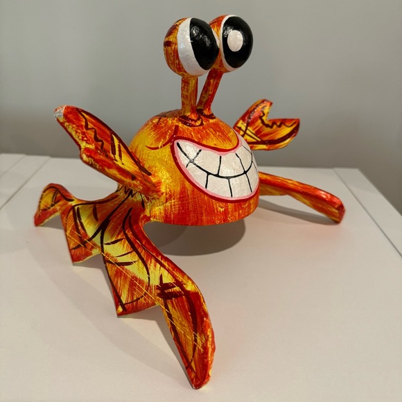 Handmade Crab Cute Figure Statue Decor Handcrafted - Picture 2 of 13